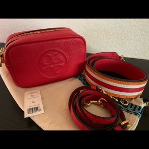 Tory Burch Perry Bombe Mini Bag, brilliant red